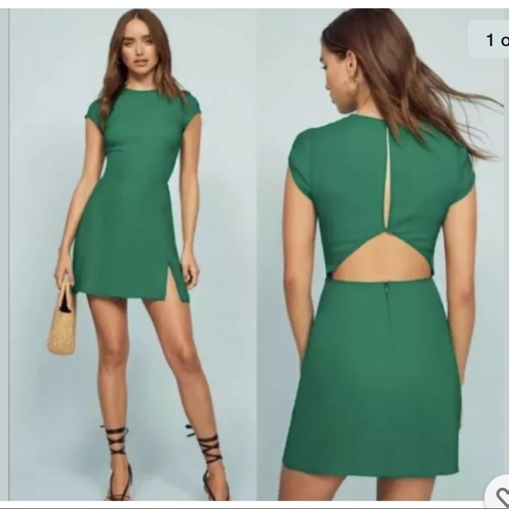 NWT REFORMATION Lena Mini Dress in Serpentine 6
